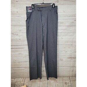 NWT Roundtree & Yorke Travel Smart Pants Gray Classic‎ Fit Men's 32x31 Stretch